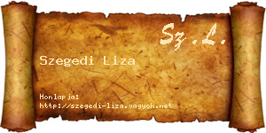 Szegedi Liza névjegykártya